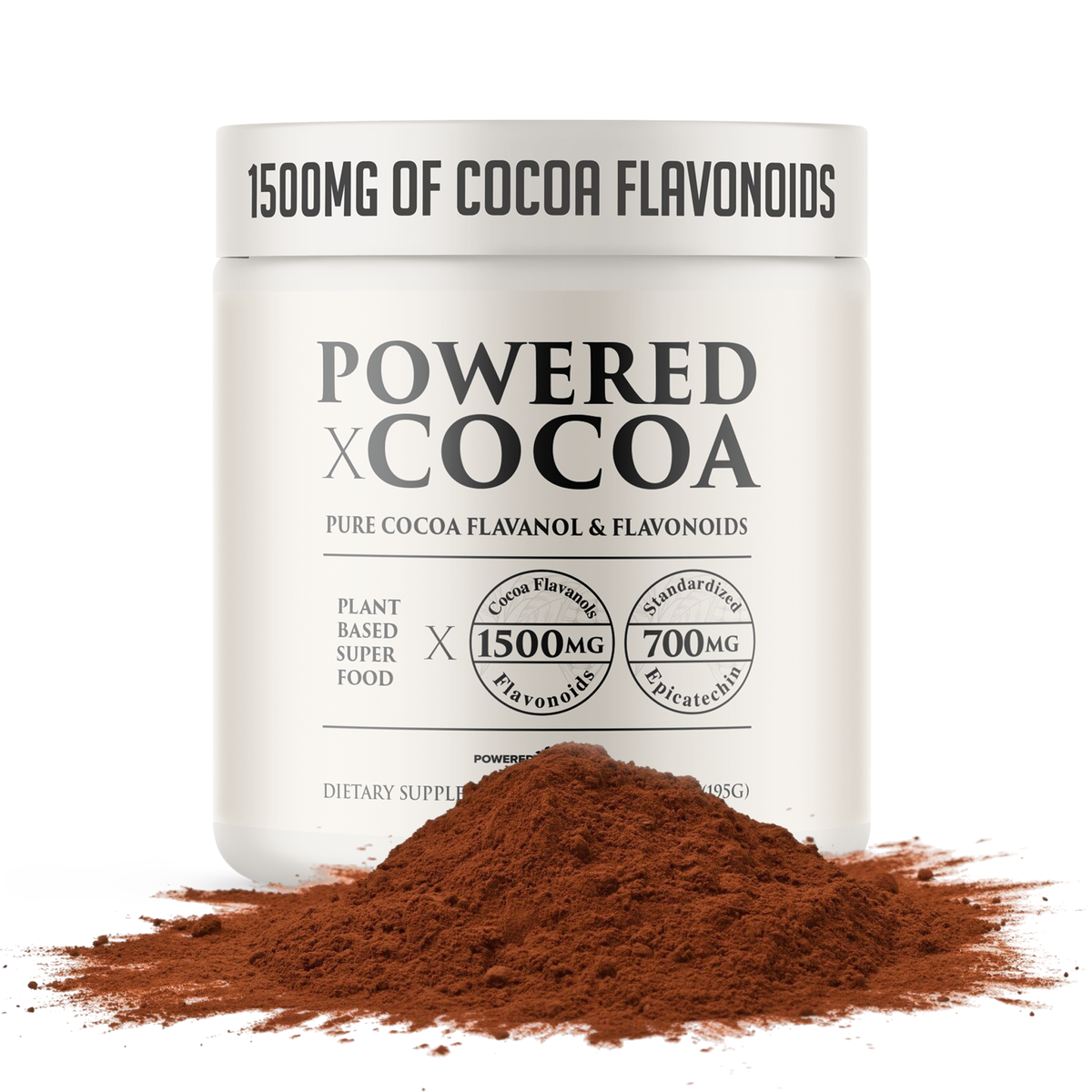 Powered Cocoa — High Flavanol Cocoa, 1,500 mg Flavanols